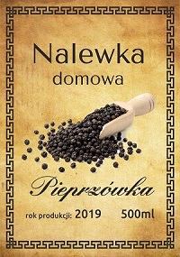 Etykieta na nalewke pieprzowka