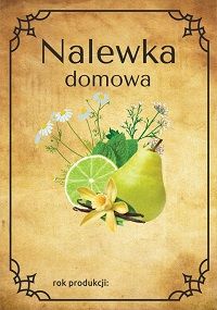 Etykieta na nalewki do samodzielnego wpisywania